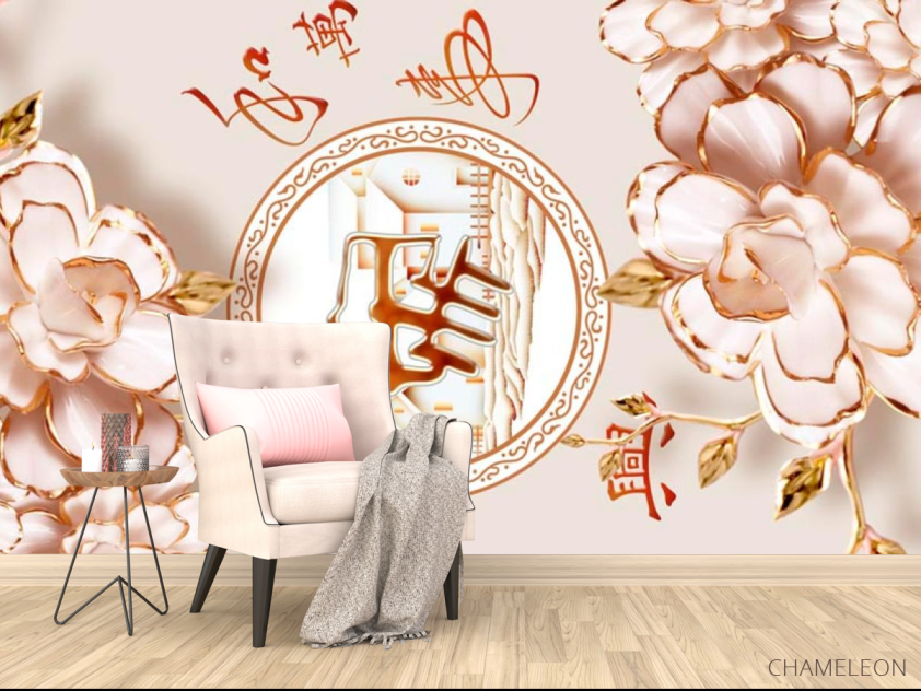 Фотообои Фарфоровые 3д цветы - 4