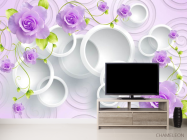 Фотообои розы на 3д фоне - 2