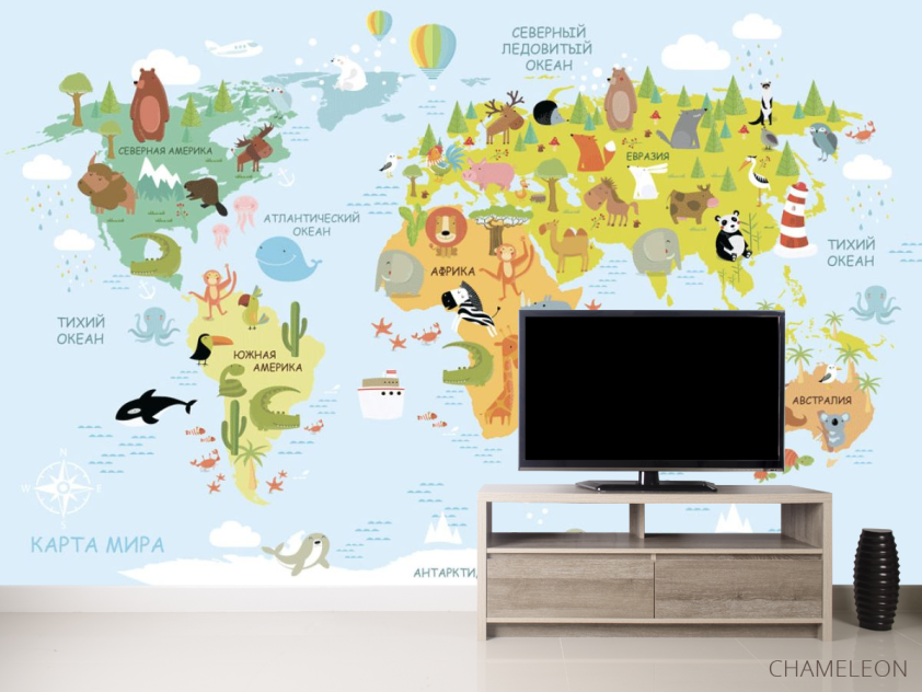 Фотообои Карта в детскую - 2