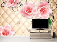 Фотообои 3D бутоны роз - 2