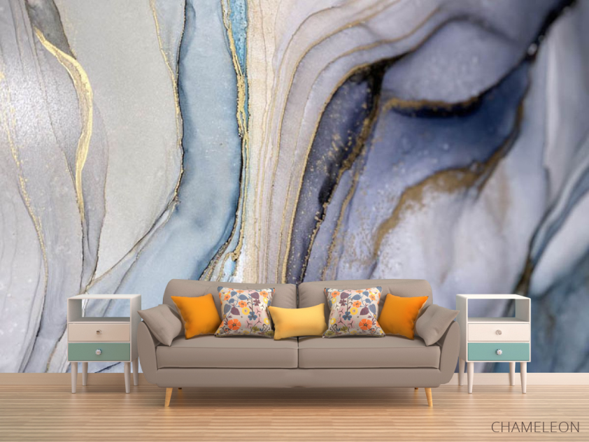 Фотообои fluid art в серых оттенках - 1