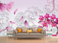 Фотообои 3D цветы - 1
