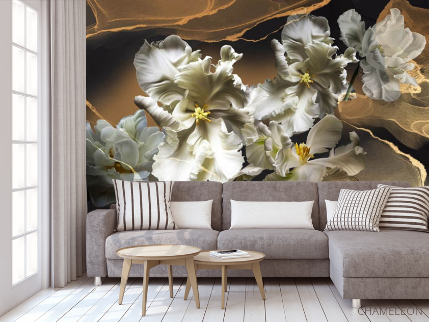 Фотообои Махровые тюльпаны 3d - 3