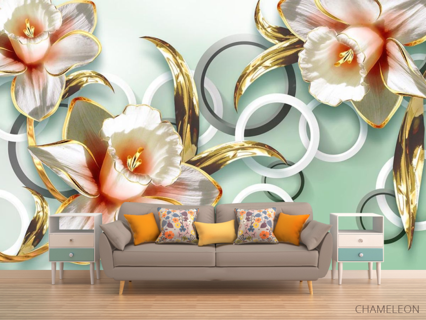 Фотообои 3D цветы - 1