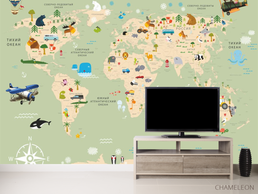 Фотообои Карта в детскую - 2