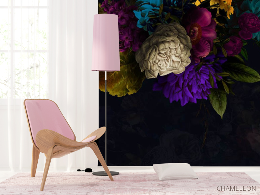 Фотошпалери квіти під стелею - 4