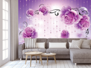 Фотообои Фиолетовые 3d цветы - 3