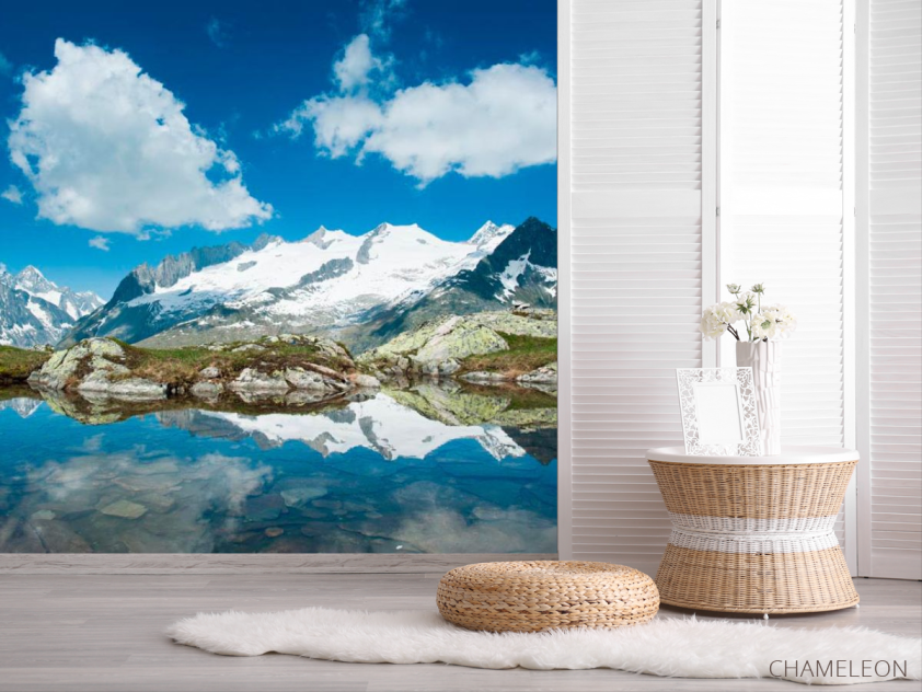 Фотошпалери Сніг, гори, хмари - 2