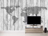 Фотообои Карта на фоне дерева - 2