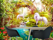 Фотошпалери Коні, арка, вода - 1