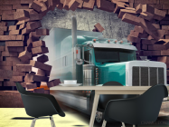 Фотошпалери Вантажівка 3Д - 1