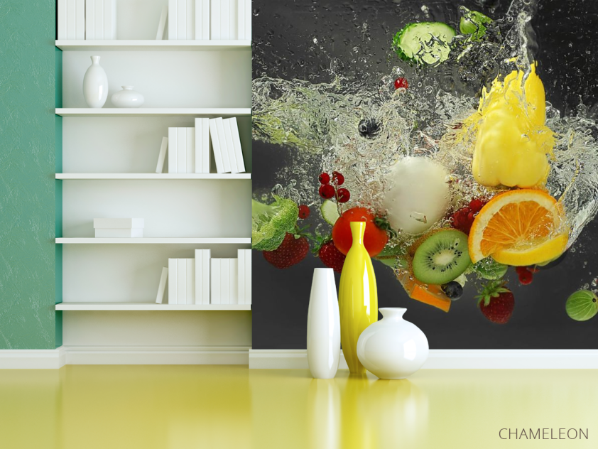 Фотошпалери фрукти у воді - 3