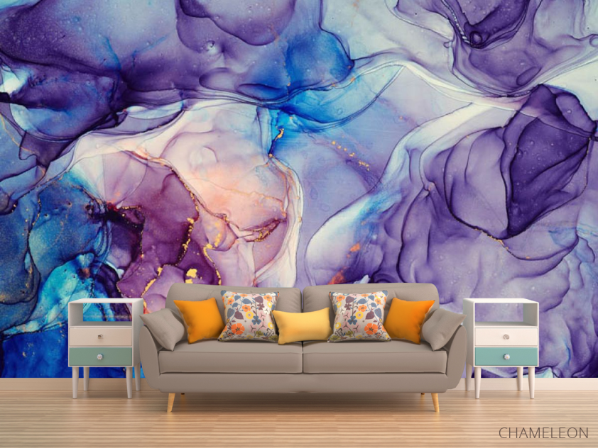 Фотообои Фиолетовый флюид - 1