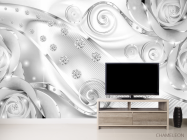 Фотообои диаманты на серых узорах - 2