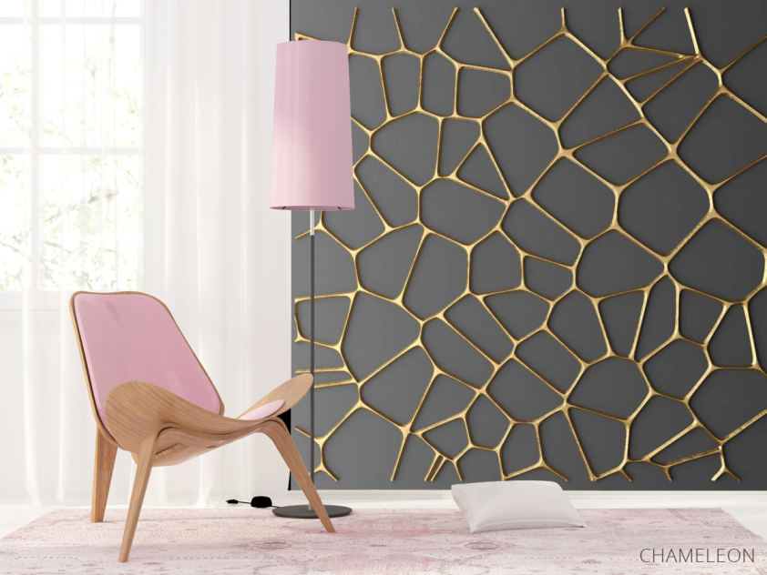 Фотошпалери 3Д золотий візерунок - 4