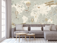 Фотообои Бежевая карта на украинском - 3