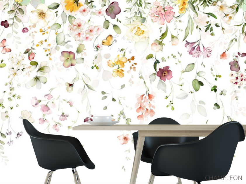 Фотошпалери акварельні квіти - 1