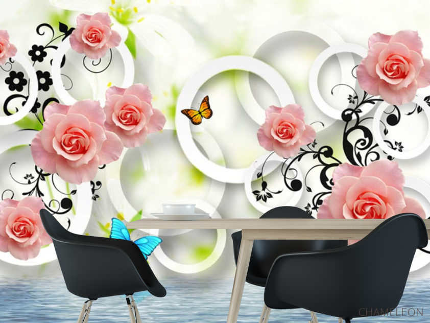 Фотошпалери 3д троянди - 1