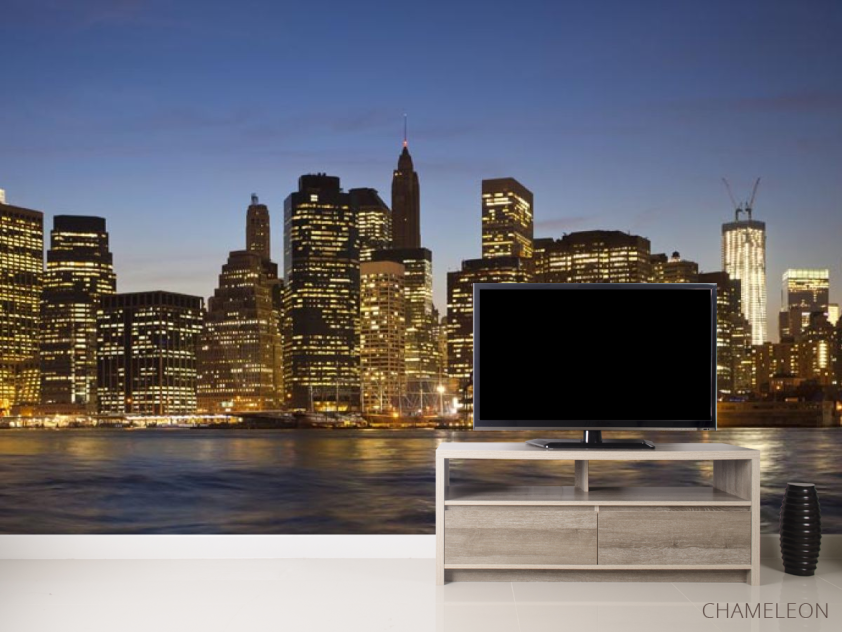 Фотообои вечерний город над водой - 2