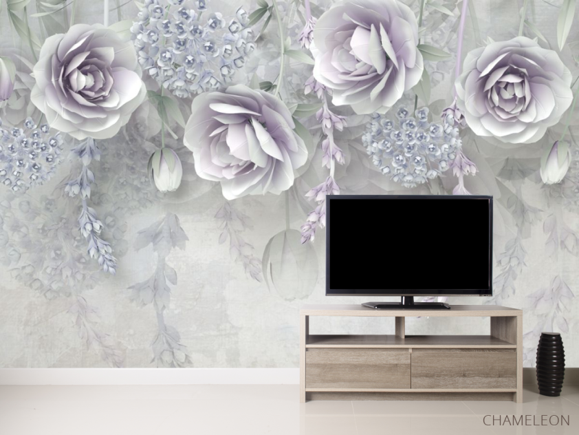 3д фотообои 3д цветы - 2