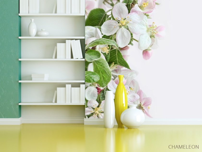 Фотошпалери біло-рожеві квіточки - 3