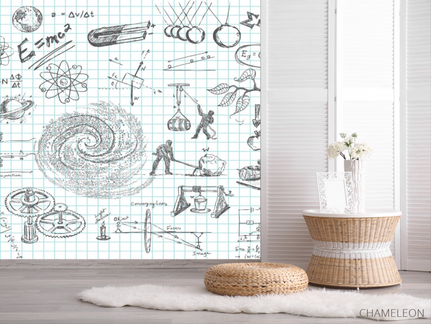 Фотошпалери Імітація шкільного зошита - 2