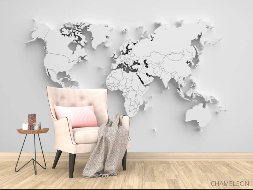Фотообои 3d серая карта - 4