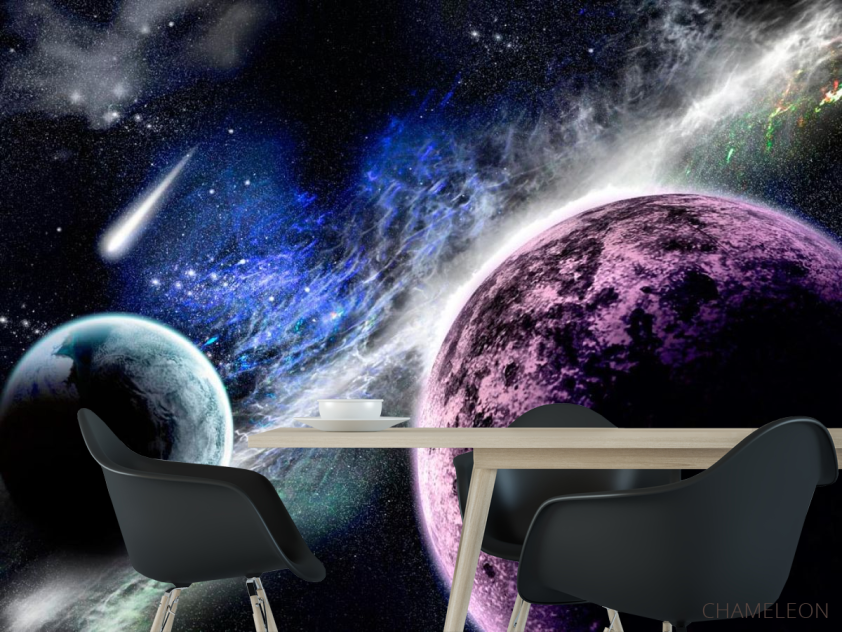 Фотошпалери Планети і метеорит - 1