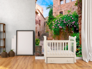 Фотообои Ступеньки с цветами - 2