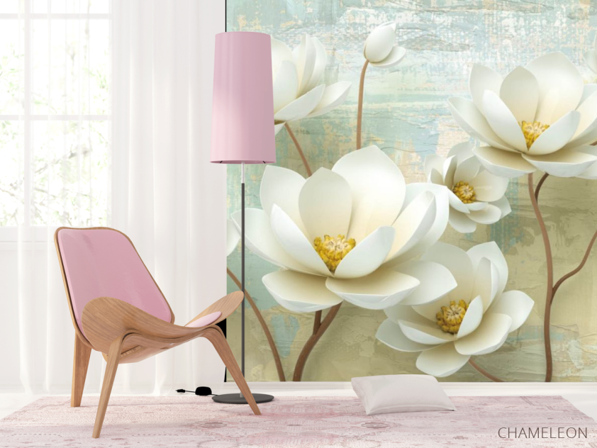 Фотошпалери 3Д лотоси - 4