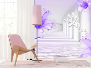 Фотошпалери квіти на тлі тунелю - 4