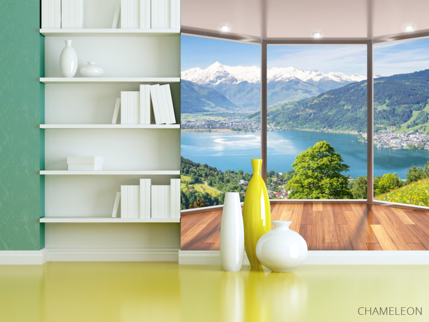 Фотошпалери Вид з вікна на озеро - 3