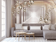 Фотообои 3д тонель с камнями - 3