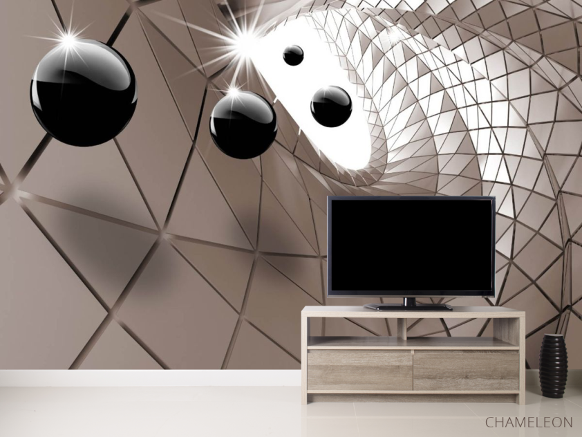 Фотообои Коричневый 3д тоннель - 2