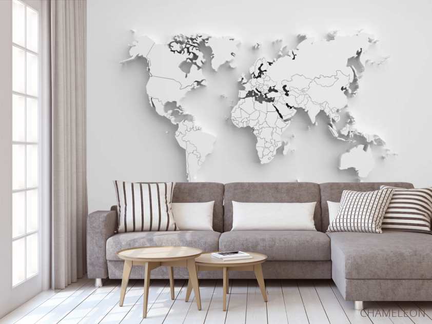 Фотообои 3d серая карта - 3
