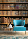 Фотообои коричневый книжный шкаф - 4