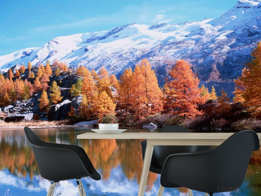 Фотошпалери Сніг,гори, осінь - 1