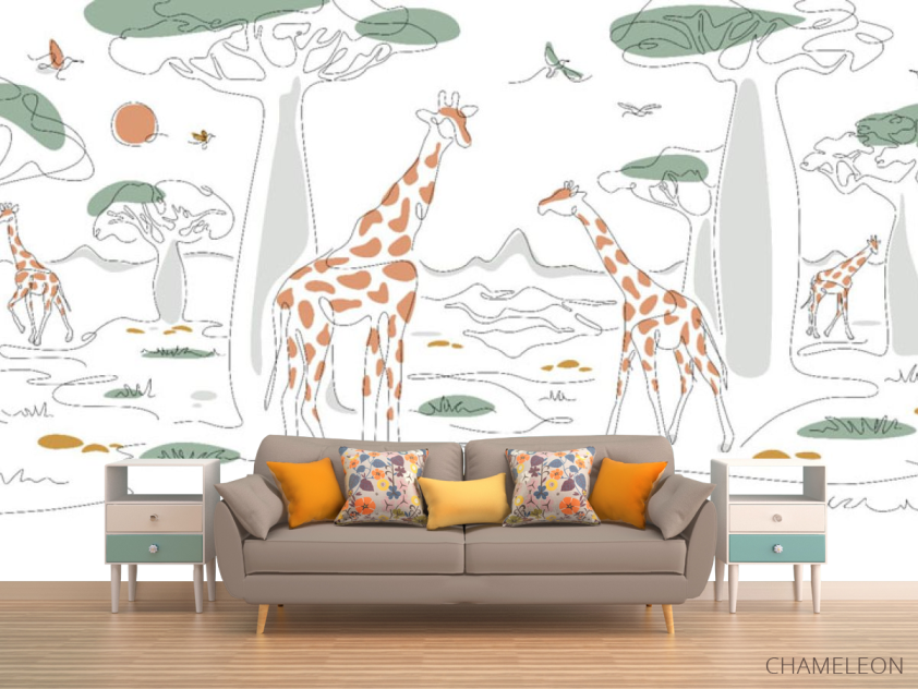 Фотообои Линейные жирафы - 1