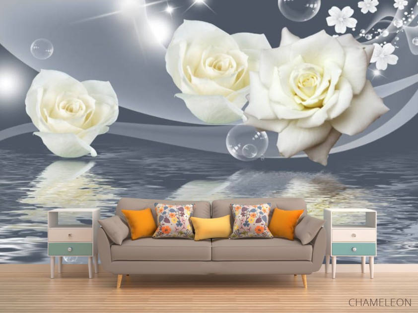 Фотообои цветы на воде - 1