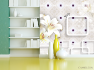 Фотошпалери 3Д Квіти - 3