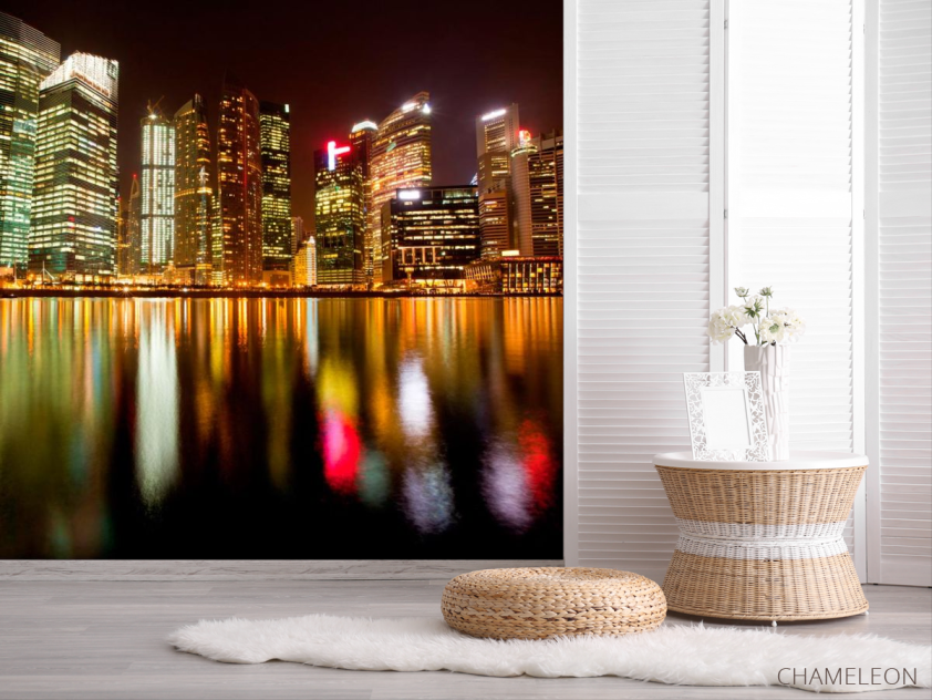 Фотошпалери Будинки,відблиски, вода - 2