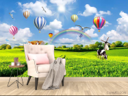 Фотообои Воздушные шары над полем - 4