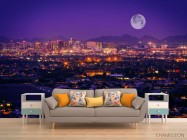 Фотообои луна над городом - 1