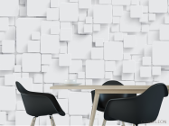 Фотошпалери Стіна з об'ємних прямокутників - 1