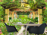 Фотошпалери колони в саду - 1