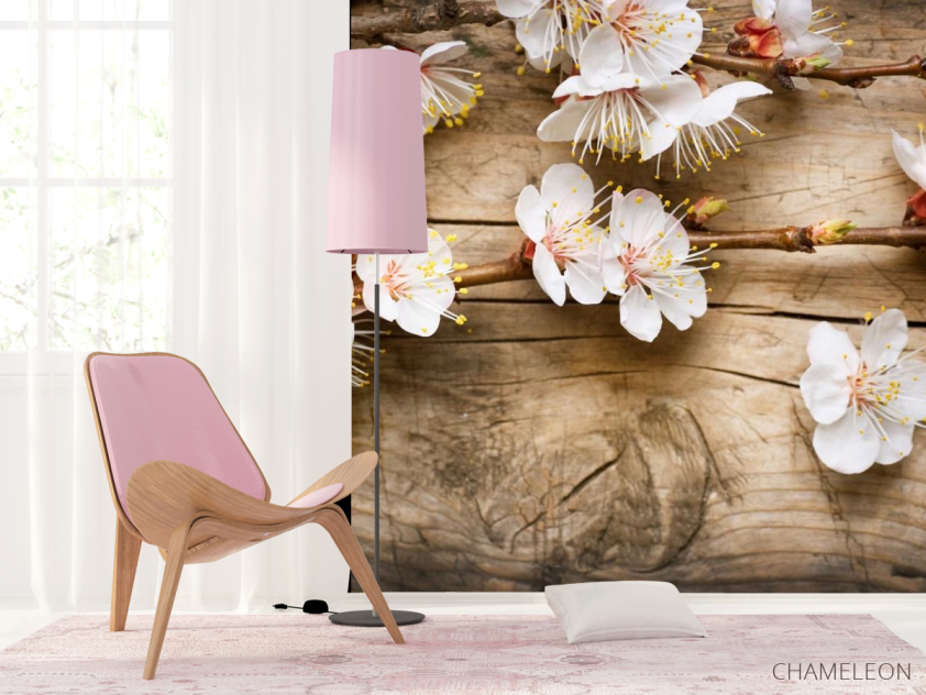 Фотошпалери білі квіточки на гілці - 4