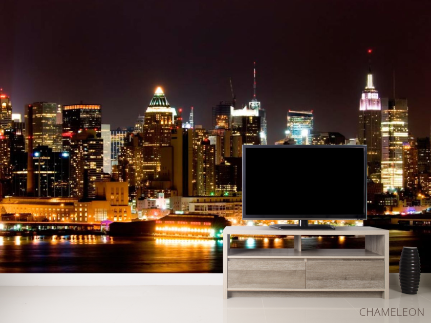 Фотообои Яркая ночная набережная - 2