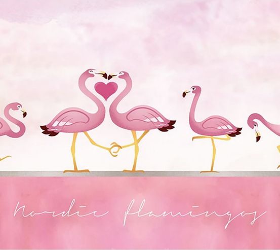 Фотообои Розовые фламинго 23774