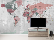 Фотообои Карта на бетоне - 2