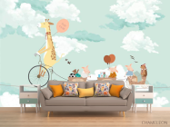 Фотообои Животные на велосипеде - 1